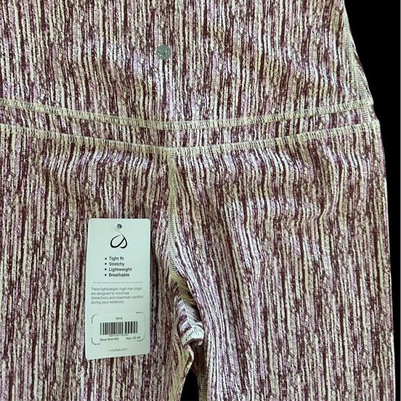 NWT CRZ YOGA Isabella HR Crop Leggings Stripe Multi, Size 4/6 Small NWT - Picture 5 of 8